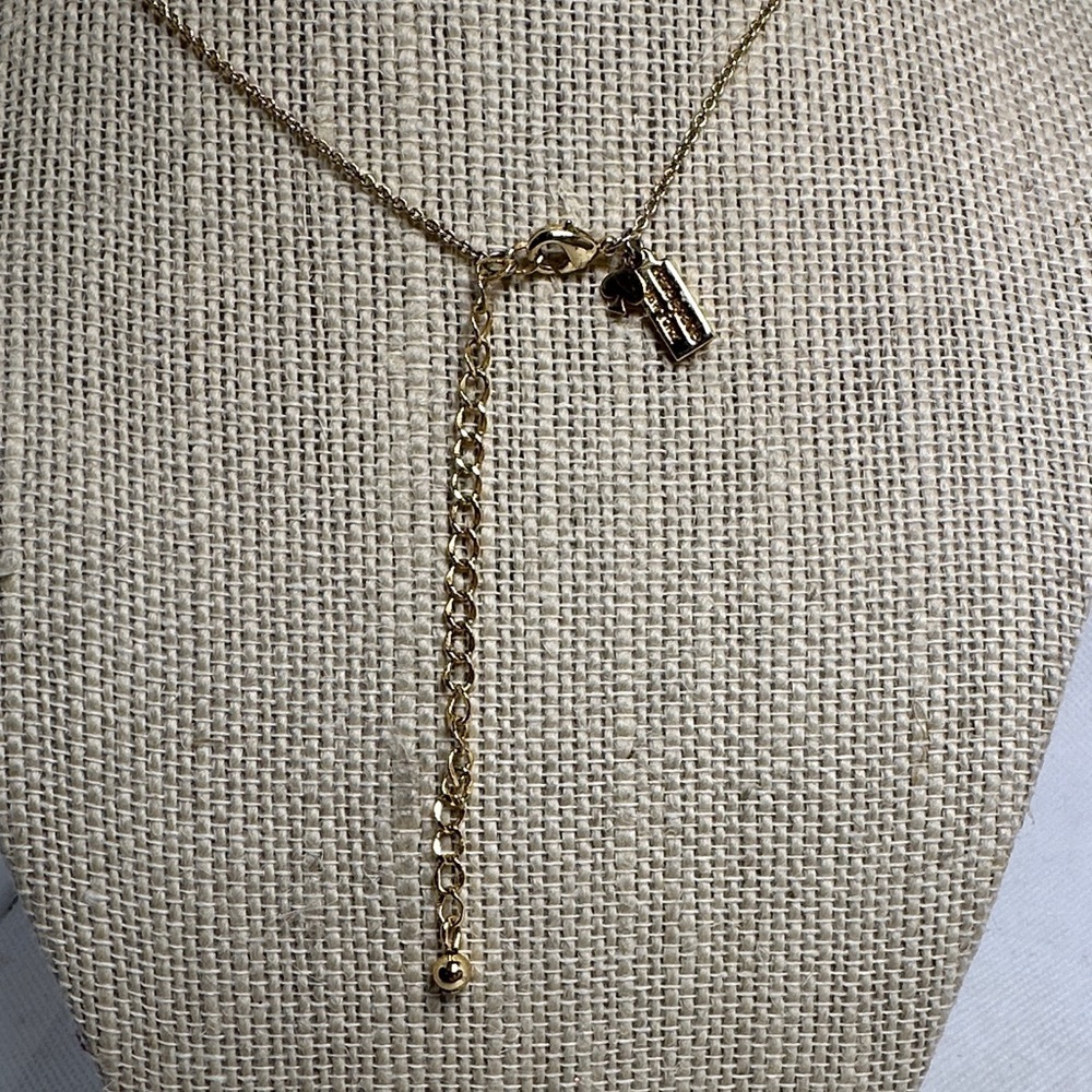 Kate Spade Gold Necklace with “J” Initial Pendant - 17” with 3” Extender - Picture 6 of 9